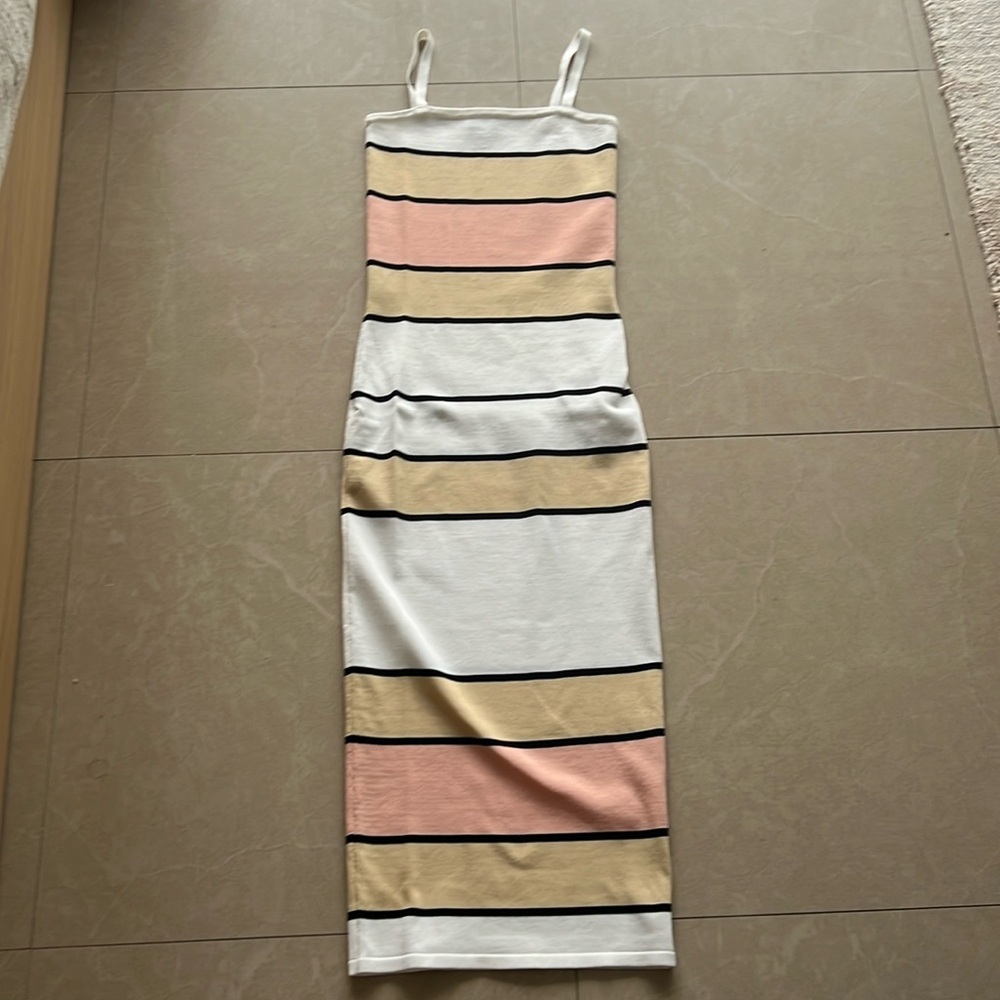 Striped midi dress size xs